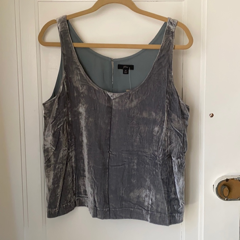 J Crew Crushed Velvet Tank Top